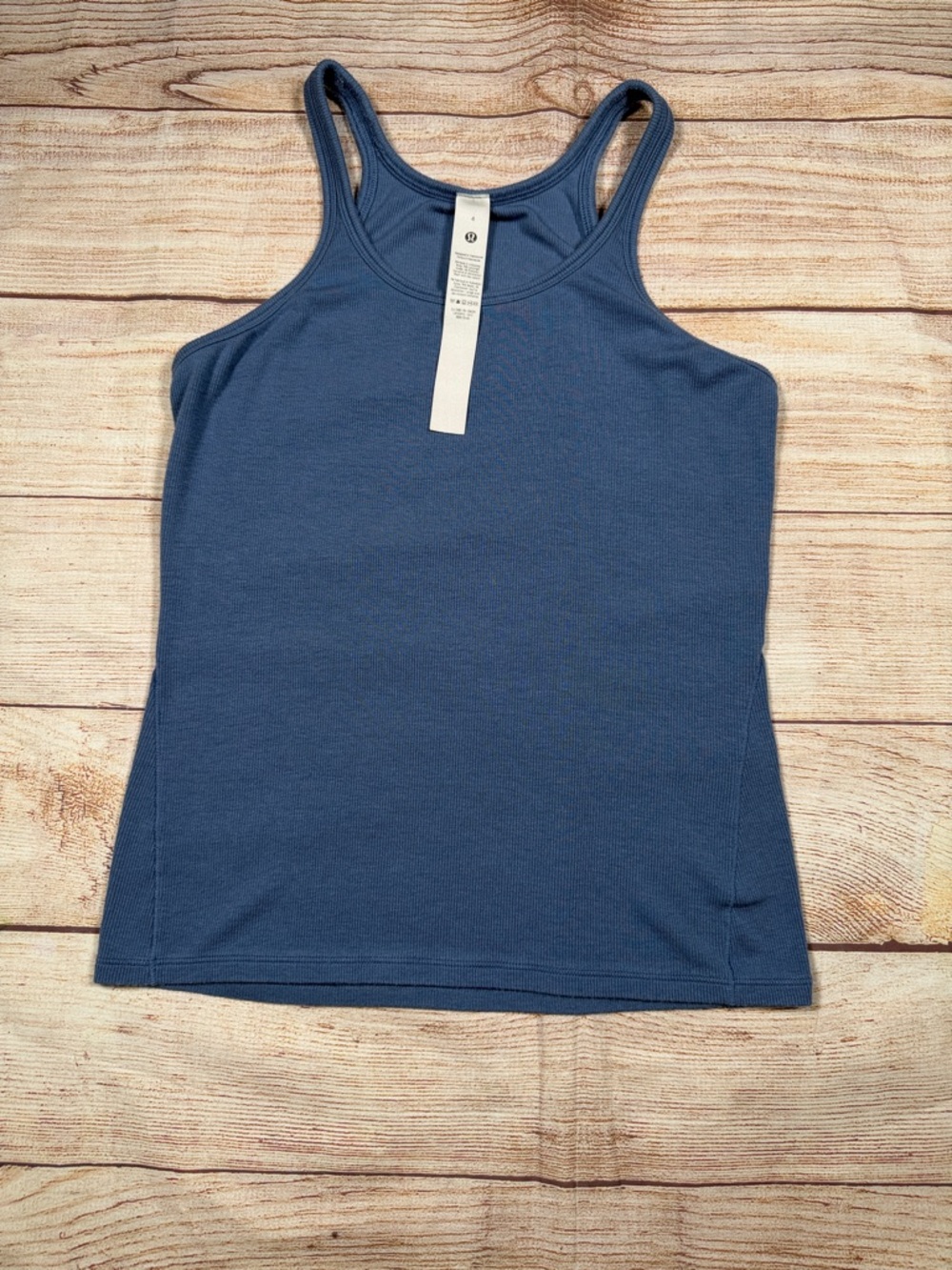 Lululemon Blue Ribbed‎ Racerback Tank - Picture 3 of 6